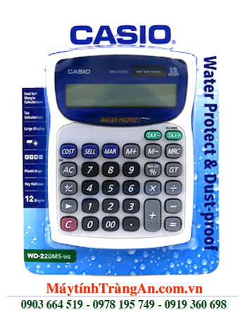 Casio WD-220MS-WE, Máy tính tiền Casio WD-220MS-WE loại 12 Số Digits chính hãng| CÒN HÀNG 
